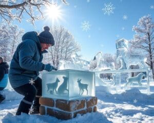 Eisskulpturen selbst schnitzen: Kreativ im Frost