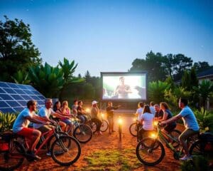 Fahrradkino: Energie selbst erzeugen