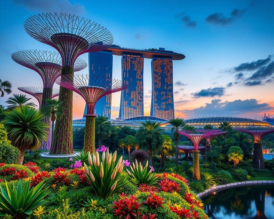 Gardens by the Bay und Marina Bay Sands besuchen