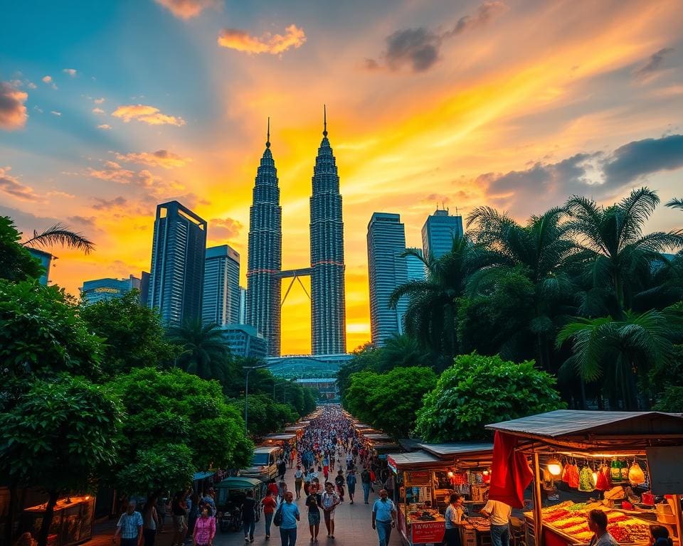 Kuala Lumpur: Petronas Towers besuchen und Streetfood probieren