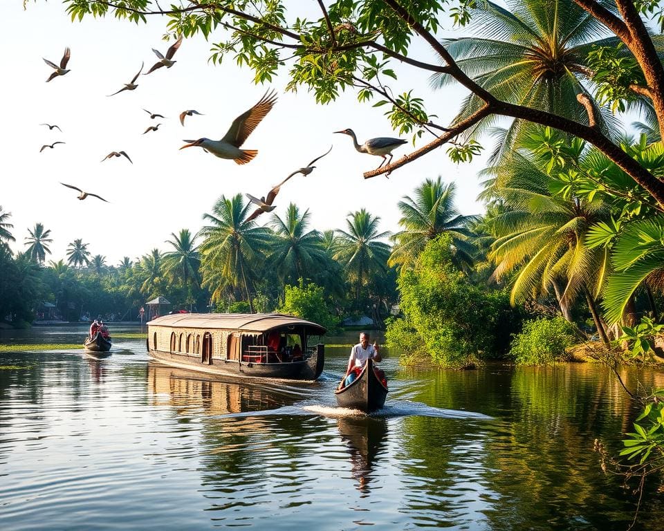 Kumarakom: Hausbootfahrten und Vogelbeobachtung in Indien