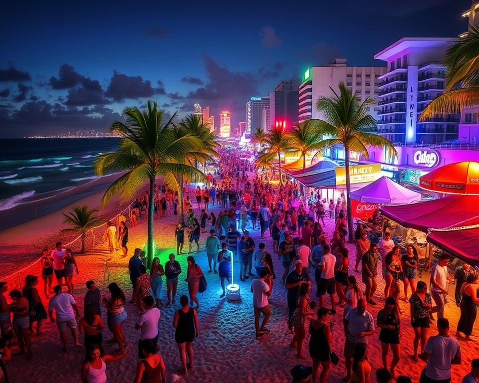 Miami Nachtleben und Beach-Partys