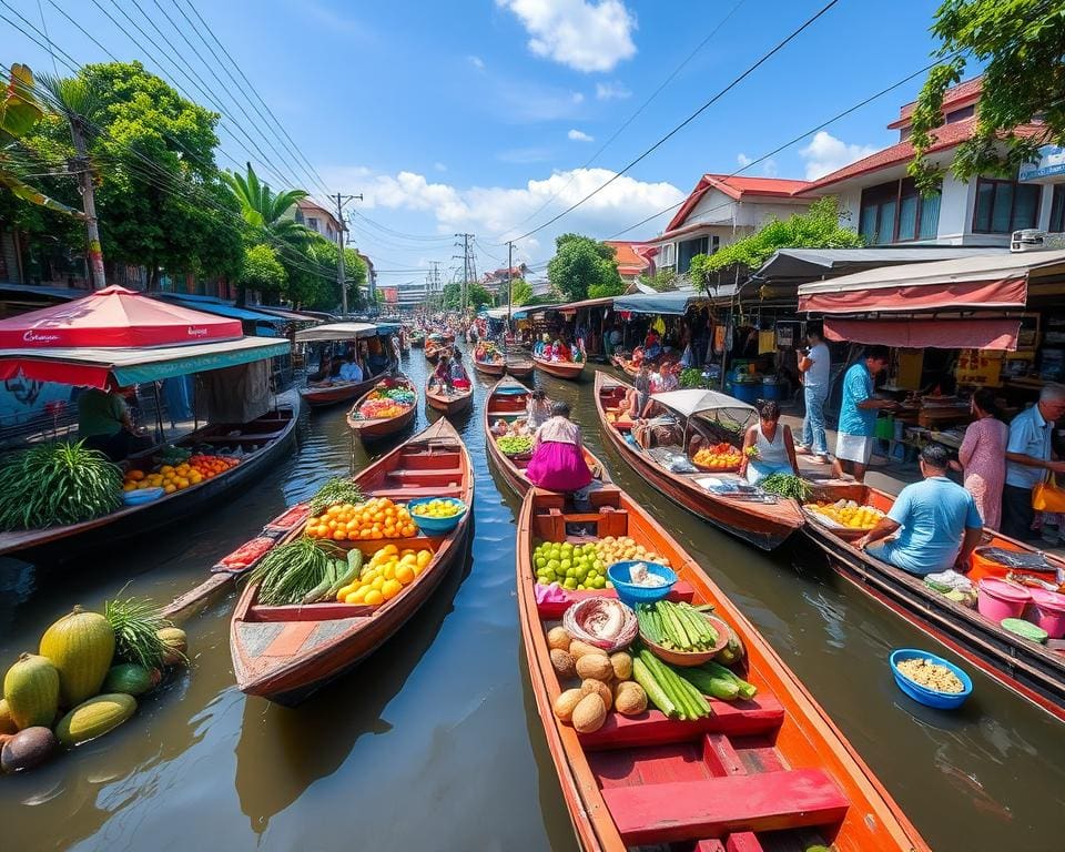 Schwimmende Märkte in Bangkok