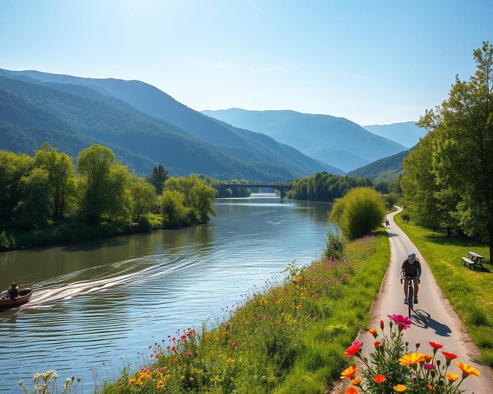 Donauradweg Naturerlebnis Donau