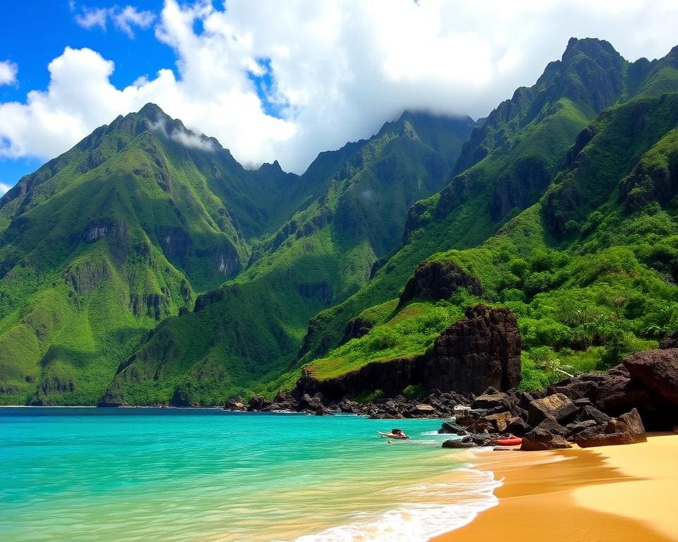 Vulkanische Berge in Pago Pago